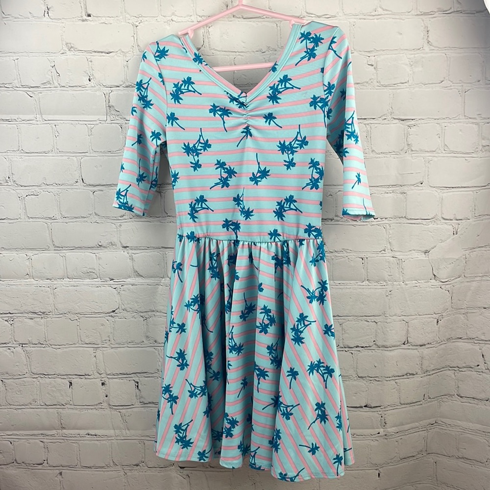 Dot Dot Smile Dress Empire size 5/6 palms print